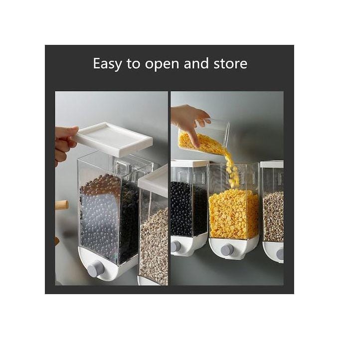 Wall Mounted Punch Free Rice And Cereal Dispenser