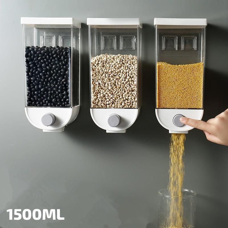 Wall Mounted Punch Free Rice And Cereal Dispenser